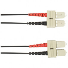 Black Box Duplex Fiber Optic Patch Network Cable - 82.02 ft Fiber Optic Network Cable for Network Device - First End: 2 x SC Male Network - Second End: 2 x SC Male Network - 128 MB/s - Patch Cable - 62.5/125 &micro;m - Black - TAA Compliant FOCMR62-02