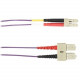 Black Box Colored Fiber OM1 62.5/125 Multimode Fiber Optic Patch Cable - OFNR PVC - 98.43 ft Fiber Optic Network Cable for Network Device - First End: 2 x SC Male Network - Second End: 2 x LC Male Network - 10 Gbit/s - Patch Cable - OFNR, Riser - 62.5/125