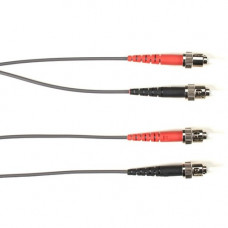 Black Box Fiber Optic Duplex Patch Network Cable - 19.70 ft Fiber Optic Network Cable for Network Device - First End: 2 x ST Male Network - Second End: 2 x ST Male Network - 1 Gbit/s - Patch Cable - OFNP, OFNR - 62.5/125 &micro;m - Gray - TAA Complian