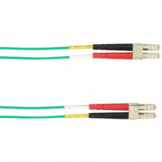 Black Box Fiber Optic Patch Network Cable - 13.12 ft Fiber Optic Network Cable for Network Device - First End: 2 x LC Male Network - Second End: 2 x LC Male Network - 10 Gbit/s - Patch Cable - 50/125 &micro;m - Green - TAA Compliant FOCMRM4-004M-LCLC-