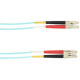 Black Box Fiber Optic Duplex Patch Network Cable - 32.81 ft Fiber Optic Network Cable for Network Device - First End: 2 x LC Male Network - Second End: 2 x LC Male Network - 10 Gbit/s - Patch Cable - 50/125 &micro;m - Aqua - TAA Compliant - TAA Compli