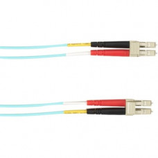 Black Box Fiber Optic Duplex Patch Network Cable - 16.40 ft Fiber Optic Network Cable for Network Device - First End: 2 x LC Male Network - Second End: 2 x LC Male Network - 5 GB/s - Patch Cable - 50/125 &micro;m - Aqua - TAA Compliance FOCMRM4-005M-L