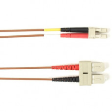 Black Box Fiber Optic Duplex Patch Network Cable - 6.50 ft Fiber Optic Network Cable for Network Device - First End: 2 x SC Male Network - Second End: 2 x LC Male Network - Patch Cable - LSZH - 50/125 &micro;m - Brown - TAA Compliant FOLZH50-002M-SCLC