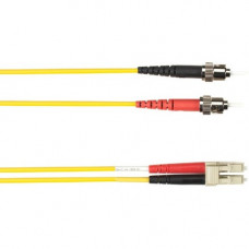 Black Box Duplex Fiber Optic Patch Network Cable - 3.28 ft Fiber Optic Network Cable for Network Device - First End: 2 x ST Male Network - Second End: 2 x ST Male Network - 128 MB/s - Patch Cable - 9/125 &micro;m - Yellow - TAA Compliant FOCMRSM-001M-