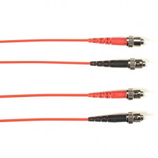 Black Box Fiber Optic Duplex Patch Network Cable - 16.40 ft Fiber Optic Network Cable for Network Device - First End: 2 x ST Male Network - Second End: 2 x ST Male Network - 10 Gbit/s - Patch Cable - OFNP - 50/125 &micro;m - Red - TAA Compliant FOCMP1