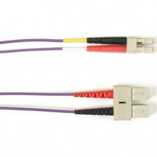 Black Box Duplex Fiber Optic Patch Network Cable - Fiber Optic for Network Device - 128 MB/s - Patch Cable - 6.56 ft - 2 x SC Male Network - 2 x SC Male Network - 9/125 &micro;m - Violet - TAA Compliant - TAA Compliance FOCMRSM-002M-SCLC-VT