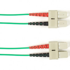 Black Box Duplex Fiber Optic Patch Network Cable - Fiber Optic for Network Device - 128 MB/s - Patch Cable - 6.56 ft - 2 x SC Male Network - 2 x SC Male Network - 9/125 &micro;m - Green - TAA Compliant FOCMRSM-002M-SCSC-GN