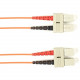 Black Box Fiber Optic Duplex Patch Network Cable - 98.40 ft Fiber Optic Network Cable for Network Device - First End: 2 x SC Male Network - Second End: 2 x SC Male Network - Patch Cable - LSZH - 9/125 &micro;m - Orange - TAA Compliant FOLZHSM-030M-SCS