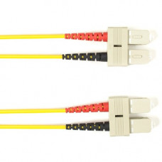 Black Box Fiber Optic Duplex Patch Network Cable - 13.10 ft Fiber Optic Network Cable for Network Device - First End: 2 x SC Male Network - Second End: 2 x SC Male Network - Patch Cable - LSZH - 50/125 &micro;m - Yellow - TAA Compliant FOLZH50-004M-SC