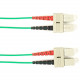 Black Box Fiber Optic Duplex Patch Network Cable - 6.50 ft Fiber Optic Network Cable for Network Device - First End: 2 x SC Male Network - Second End: 2 x SC Male Network - Patch Cable - LSZH - 9/125 &micro;m - Green - TAA Compliant FOLZHSM-002M-SCSC-