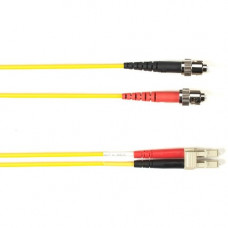 Black Box Fiber Optic Duplex Patch Network Cable - 65.60 ft Fiber Optic Network Cable for Network Device - First End: 2 x ST Male Network - Second End: 2 x LC Male Network - 10 Gbit/s - Patch Cable - OFNR - 50/125 &micro;m - Yellow - TAA Compliant FOC