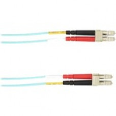 Black Box Colored Fiber OS2 9/125 Singlemode Fiber Optic Patch Cable - OFNR PVC - 26.25 ft Fiber Optic Network Cable for Network Device - First End: 2 x LC Male Network - Second End: 2 x LC Male Network - 10 Gbit/s - Patch Cable - OFNR - 9/125 &micro;