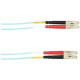 Black Box Colored Fiber OS2 9/125 Singlemode Fiber Optic Patch Cable - OFNR PVC - 98.43 ft Fiber Optic Network Cable for Network Device - First End: 2 x LC Male Network - Second End: 2 x LC Male Network - 10 Gbit/s - Patch Cable - OFNR - 9/125 &micro;