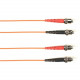 Black Box Fiber Optic Duplex Patch Network Cable - 16.40 ft Fiber Optic Network Cable for Network Device - First End: 2 x ST Male Network - Second End: 2 x ST Male Network - 10 Gbit/s - Patch Cable - LSZH - 62.5/125 &micro;m - Orange - TAA Compliant F
