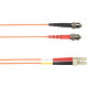 Black Box Colored Fiber OS2 9-Micron Singlemode Fiber Optic Patch Cable - Duplex, PVC - 16.40 ft Fiber Optic Network Cable for Network Device - First End: 2 x ST Male Network - Second End: 2 x LC Male Network - 1 Gbit/s - Patch Cable - Shielding - 9/125 &