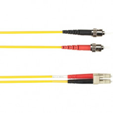 Black Box Fiber Optic Network Cable - 32.81 ft Fiber Optic Network Cable for Network Device - ST Male Network - ST Male Network - 128 MB/s - 9/125 &micro;m - Yellow - TAA Compliant FOCMPSM-010M-STLC-YL