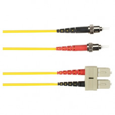 Black Box Duplex Fiber Optic Patch Network Cable - 6.56 ft Fiber Optic Network Cable for Network Device - First End: 2 x ST Male Network - Second End: 2 x ST Male Network - 128 MB/s - Patch Cable - 9/125 &micro;m - Yellow - TAA Compliant FOCMRSM-002M-