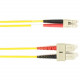 Black Box Fiber Optic Patch Network Cable - 98.40 ft Fiber Optic Network Cable for Network Device - SC Male Network - LC Male Network - 1 Gbit/s - Patch Cable - OFNR - 9/125 &micro;m - Yellow - TAA Compliant FOCMRSM-030M-SCLC-YL