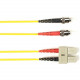 Black Box Fiber Optic Patch Network Cable - 49.20 ft Fiber Optic Network Cable for Network Device - ST Male Network - SC Male Network - 1 Gbit/s - Patch Cable - OFNP - 9/125 &micro;m - Yellow - TAA Compliant FOCMPSM-015M-STSC-YL