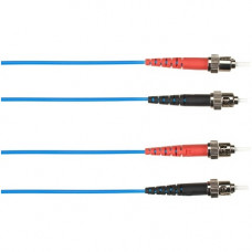 Black Box Duplex Fiber Optic Patch Network Cable - 32.81 ft Fiber Optic Network Cable for Network Device - First End: 2 x ST Male Network - Second End: 2 x ST Male Network - 128 MB/s - Patch Cable - 50/125 &micro;m - Blue - TAA Compliant FOCMP50-010M-
