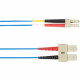 Black Box OM3 50/125 Multimode Fiber Optic Patch Cable LSZH SC-LC BL 3M - 9.80 ft Fiber Optic Network Cable for Network Device - First End: 2 x SC Male Network - Second End: 2 x LC Male Network - 10 Gbit/s - Patch Cable - LSZH - 50/125 &micro;m - Blue