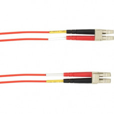 Black Box Fiber Optic Duplex Patch Network Cable - 65.62 ft Fiber Optic Network Cable for Network Device - First End: 2 x LC Male Network - Second End: 2 x LC Male Network - 1.25 GB/s - Patch Cable - 50/125 &micro;m - Red - TAA Compliant FOLZH10-020M-