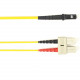 Black Box Fiber Optic Duplex Patch Network Cable - 19.70 ft Fiber Optic Network Cable for Network Device - First End: 2 x SC Male Network - Second End: 1 x MT-RJ Male Network - 10 Gbit/s - Patch Cable - LSZH - 62.5/125 &micro;m - Yellow - TAA Complian