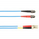 Black Box Fiber Optic Duplex Patch Network Cable - 6.50 ft Fiber Optic Network Cable for Network Device - First End: 2 x ST Male Network - Second End: 2 x LC Male Network - 1 Gbit/s - Patch Cable - OFNP, OFNR - 62.5/125 &micro;m - Blue - TAA Compliant