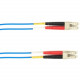 Black Box Fiber Optic Duplex Patch Network Cable - 3.20 ft Fiber Optic Network Cable for Network Device - First End: 2 x LC Male Network - Second End: 2 x LC Male Network - 1 Gbit/s - Patch Cable - OFNP, OFNR - 62.5/125 &micro;m - Blue - TAA Compliant