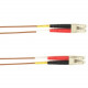 Black Box Fiber Optic Duplex Patch Network Cable - 9.80 ft Fiber Optic Network Cable for Network Device - First End: 2 x LC Male Network - Second End: 2 x LC Male Network - 1 Gbit/s - Patch Cable - OFNP, OFNR - 62.5/125 &micro;m - Brown - TAA Complian
