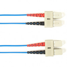 Black Box Fiber Optic Duplex Patch Network Cable - 9.80 ft Fiber Optic Network Cable for Network Device - First End: 2 x SC Male Network - Second End: 2 x SC Male Network - 10 Gbit/s - Patch Cable - LSZH - 50/125 &micro;m - Blue - TAA Compliant FOLZH1