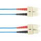 Black Box Fiber Optic Duplex Patch Network Cable - 6.50 ft Fiber Optic Network Cable for Network Device - First End: 2 x SC Male Network - Second End: 2 x SC Male Network - 1 Gbit/s - Patch Cable - OFNP, OFNR - 62.5/125 &micro;m - Blue - TAA Compliant