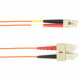 Black Box Fiber Optic Duplex Patch Network Cable - 23 ft Fiber Optic Network Cable for Network Device - First End: 2 x SC Male Network - Second End: 2 x LC Male Network - 1 Gbit/s - Patch Cable - OFNR - 50/125 &micro;m - Orange - TAA Compliant FOCMR50