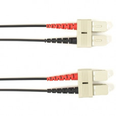 Black Box Fiber Optic Duplex Patch Network Cable - 3.20 ft Fiber Optic Network Cable for Network Device - First End: 2 x SC Male Network - Second End: 2 x SC Male Network - Patch Cable - LSZH - 50/125 &micro;m - Black - TAA Compliant FOLZH50-001M-SCSC