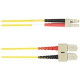 Black Box Colored Fiber OS2 9/125 Singlemode Fiber Optic Patch Cable - LSZH - 121.39 ft Fiber Optic Network Cable for Network Device - First End: 2 x SC Male Network - Second End: 2 x LC Male Network - 1 Gbit/s - Patch Cable - LSZH, LSOH - 9/125 &micr