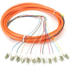 Black Box 3m LC OM1 62.5-Micron MM Fiber Pigtail 12-Strand OFNR PVC Orange - 9.84 ft Fiber Optic Network Cable for Network Device - First End: 12 x LC Male Pigtail - Trunk Cable - OFNR - 62.5 &micro;m - Orange FOPT50M1-LC-12OR-3