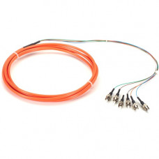 Black Box 3m ST OM1 62.5-Micron MM Fiber Pigtail 6-Strand OFNR PVC Orange - 9.84 ft Fiber Optic Network Cable for Network Device - First End: 6 x ST Male Pigtail - Trunk Cable - OFNR - 62.5 &micro;m - Orange FOPT50M1-ST-6OR-3