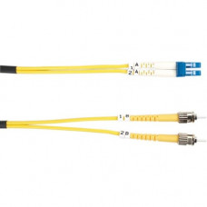 Black Box Single-Mode Value Line Patch Cable, ST-LC, 3-m (9.8-ft.) - 9.84 ft Fiber Optic Network Cable for Network Device - First End: 2 x ST Male Network - Second End: 2 x LC Male Network - Patch Cable - Yellow - RoHS Compliance FOSM-003M-STLC
