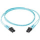 Panduit Fiber Optic Duplex Network Cable - 137.80 ft Fiber Optic Network Cable for Network Device - First End: 2 x SC Male Network - Second End: 2 x SC Male Network - Patch Cable - 50/125 &micro;m - Aqua - 1 Pack FX23RSNSNSNM042