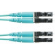 Panduit Fiber Optic Duplex Patch Network Cable - 10 ft Fiber Optic Network Cable for Network Device - First End: 2 x LC Male Network - Second End: 2 x LC Male Network - Patch Cable - Aqua - 1 Pack - RoHS, TAA Compliance FX2ERLNLNSNM003