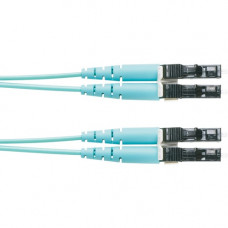 Panduit Fiber Optic Duplex Patch Network Cable - 42.65 ft Fiber Optic Network Cable for Network Device - First End: 2 x LC Male Network - Second End: 2 x LC Male Network - 1.25 GB/s - Patch Cable - Aqua - 1 Pack - TAA Compliance FX2ERLNLNSNM013
