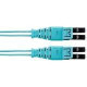 Panduit Fiber Optic Patch Network Cable - 3 ft Fiber Optic Network Cable for Network Device - First End: 2 x LC Male Network - Second End: 2 x LC Male Network - Patch Cable - 50/125 &micro;m - Aqua - 1 Pack - TAA Compliance FX2ERQ1Q1SNM001