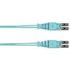 Panduit Fiber Optic Duplex Patch Network Cable - 9.84 ft Fiber Optic Network Cable for Network Device - First End: 2 x LC Male Network - Second End: 2 x LC Male Network - Patch Cable - Aqua - TAA Compliance FX2ERQNQNSNM003