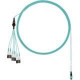 Panduit Fiber Optic Duplex Network Cable - 20 ft Fiber Optic Network Cable for Network Device, Switch, Server, Patch Panel - First End: 1 x PanMPO Male Network - Second End: 6 x LC Male Network - Aqua - 1 Pack - TAA Compliance FXTRP8NUHSNF020