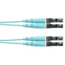 Panduit Fiber Optic Duplex Network Cable - 10 ft Fiber Optic Network Cable for Network Device - First End: 1 x LC Network - Second End: 1 x LC Network - Patch Cable - 50/125 &micro;m - Aqua - TAA Compliance FZ2ERLNLNSNM003