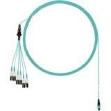 Panduit Fiber Optic Duplex Network Cable - 21 ft Fiber Optic Network Cable for Network Device, Switch, Server, Patch Panel - First End: 1 x PanMPO Male Network - Second End: 6 x LC Male Network - Aqua - 1 Pack - TAA Compliance FZTRP8NUHSNF021
