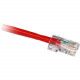 Cp Technologies ClearLinks 1FT Cat5E 350MHZ Red No Boot Patch Cable - Category 5E for Network Device - 1ft - 1 x RJ-45 Male Network - 1 x RJ-45 Male Network - Red - RoHS Compliance GC5E-4P-RD-01-O