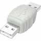 Startech.Com USB A to USB A Cable Adapter M/M - 1 x Type A Male USB - 1 x Type A Male USB - White GCUSBAAMM