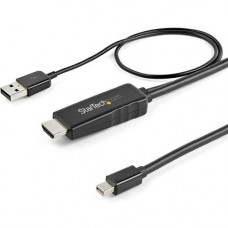 Startech.Com 6.6 ft. (2 m) HDMI to Mini DisplayPort Cable - 4K 30 - USB-Powered - Mac & Windows - Active Video Cable Adapter (HD2MDPMM2M) - Use this HDMI to Mini DisplayPort cable to reduce clutter with a cable and adapter in-one - Active HDMI to mDP 