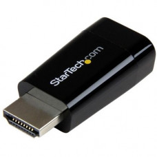 Startech.Com Compact HDMI to VGA Adapter Converter - 1920x1200/1080p - 1 Pack - 1 x HDMI Male Digital Video - 1 x HD-15 Female VGA - 1920 x 1200 Supported - Black - RoHS, TAA Compliance HD2VGAMICRO